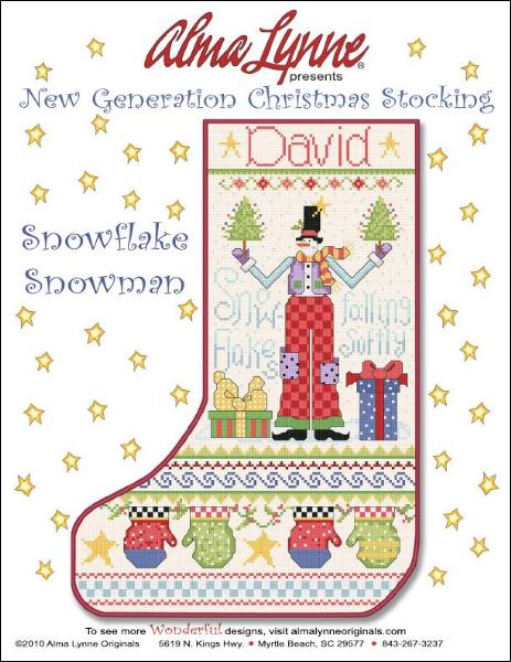 (image for) Snowflake Snowman Stocking